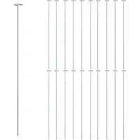 vidaXL Plantenstaken 20 st 91 cm staal donkergroen