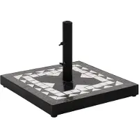 vidaXL Parasolvoet vierkant 12 kg zwart en wit