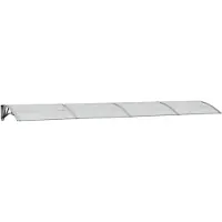 vidaXL Deurluifel 350x75 cm polycarbonaat grijs en transparant