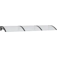 vidaXL Deurluifel 300x75 cm polycarbonaat zwart en transparant