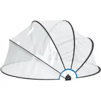 vidaXL Zwembadoverkapping rond 315x158 cm PVC