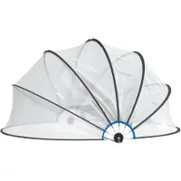 vidaXL Zwembadtent, rond, 406x203 cm, PVC