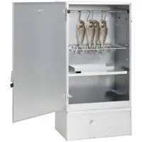 vidaXL Rookoven met houtkrullen, 44,5x29x83 cm, verzinkt staal