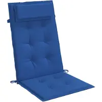 vidaXL Stoelkussens 6 st hoge rug oxford stof koningsblauw