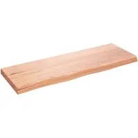 vidaXL Wandschap 80x30x(2-4) cm behandeld massief eikenhout lichtbruin