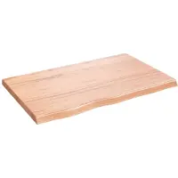 vidaXL Wandschap 80x50x(2-4) cm behandeld massief eikenhout lichtbruin
