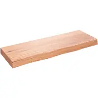 vidaXL Wandschap 80x30x(2-6) cm behandeld massief eikenhout lichtbruin