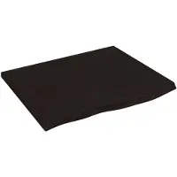 vidaXL Wandschap 60x50x2 cm behandeld massief eikenhout donkerbruin