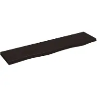 vidaXL Wandschap 80x20x2 cm behandeld massief eikenhout donkerbruin