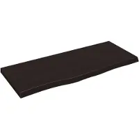 vidaXL Wandschap behandeld massief eikenhout donkerbruin
