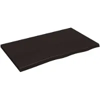 vidaXL Wandschap behandeld massief eikenhout donkerbruin