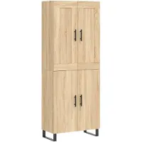 vidaXL Hoge kast 69,5x34x180 cm bewerkt hout sonoma eikenkleurig