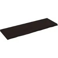 vidaXL Wandschap behandeld massief eikenhout donkerbruin