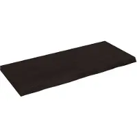 vidaXL Wandschap behandeld massief eikenhout donkerbruin