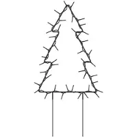 vidaXL Kerstverlichting kerstboom 3 st met grondpinnen 50 LED's 30 cm