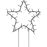 vidaXL Kerstverlichting ster 3 st met grondpinnen 50 LED's 29 cm