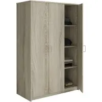 Interiax Kledingkast 'Amelie' – 3 Deuren, 1 Hanger & 4 Legplanken Sonoma Eik 180x120x54 cm