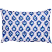 Beliani CERIANA - Tuinkussen set van 2 - Blauw/Roze - 40 x 60 cm - Polyester