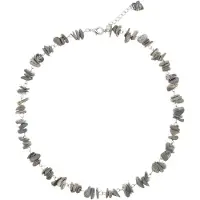 Behave Ketting met kralen van schelp bruin zwart 44 cm