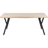 Beliani ALTON - Eettafel-Lichte houtkleur-MDF