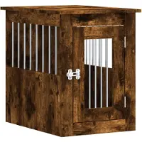 vidaXL Hondenbench 45x62x59 cm bewerkt hout gerookt eikenkleurig