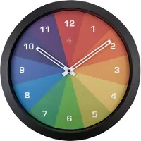 NXt NX-7361DI Kleurrijke Wandklok - 36cm - Stille Klok - Multicolor - NXt By - "Joy"