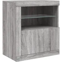 vidaXL Dressoir met LED-verlichting 60,5x37x67 cm grijs sonoma eiken