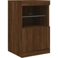 vidaXL Dressoir met LED-verlichting 41x37x67 cm bruin eikenkleur