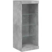vidaXL Dressoir met LED-verlichting 41x37x100 cm betongrijs