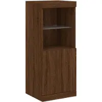 vidaXL Dressoir met LED-verlichting 41x37x100 cm bruin eikenkleur