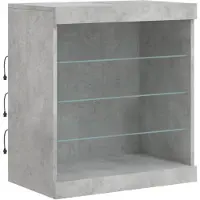 vidaXL Dressoir met LED-verlichting 60,5x37x67 cm betongrijs