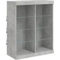 vidaXL Dressoir met LED-verlichting, betonkleur, 81x37x100 cm