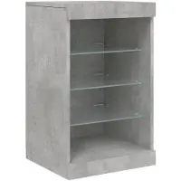 vidaXL Dressoir met LED-verlichting 41x37x67 cm betongrijs