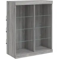 vidaXL Dressoir met LED-verlichting 81x37x100 cm grijs sonoma eiken