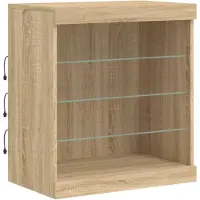 vidaXL Dressoir met LED-verlichting 60,5x37x67 cm sonoma eikenkleurig