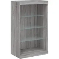 vidaXL Dressoir met LED-verlichting, grijs Sonoma, 60,5 x 37 x 100 cm