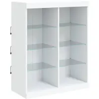 vidaXL Dressoir met LED-verlichting 81x37x100 cm wit