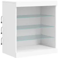 vidaXL Dressoir met LED-verlichting 60,5x37x67 cm wit