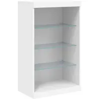 vidaXL Dressoir met LED-verlichting 60,5x37x100 cm wit