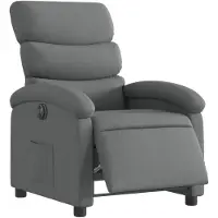 vidaXL Fauteuil elektrisch verstelbaar stof donkergrijs