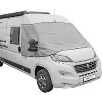Pricenet Raamafdekking voor Fiat Ducato X290 vanaf 2014 - Isolerende raamfolie - Isolatie raamfolie - Tegen hitte en kou - Voorruitafdekking - Anti inkijk - Grijs