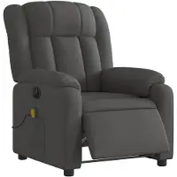 vidaXL Massagestoel elektrisch verstelbaar stof donkergrijs