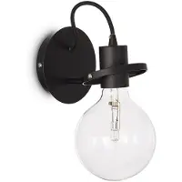 Ideal Lux Design wandlamp Radio, zwart, Woon-/ Eetkamer, metaal, Design, Wandlamp design
