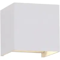 MANTRA LED-wandlamp buiten Davos, wit / opaal, Aluminium, Modern, LED wandlamp buiten