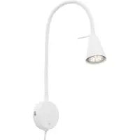 Briloner Tusa - LED Wandlamp - zwenkbare bureaulamp - bedlamp met warm wit licht - 4.7 W - wit - Ø8 x 45 cm