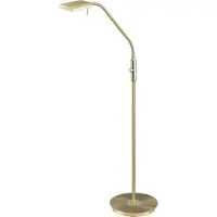 TRIO Led leeslamp Bergamo messing mat