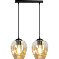 Emibig Hanglamp 2xE27 40W ISTAR, 2 stuks, kleur: blauw/lichtbruin, artikelnummer: 677/2