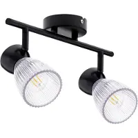 Milagro Best Serie - Zwarte Reflektor - 2x E14 - 40W - Dimbaar