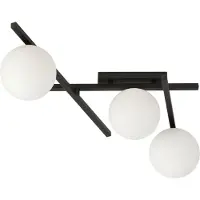 Emibig Plafondlamp , 3xE14, 40W, SMART, 3, zwart/opal, model 1103/3