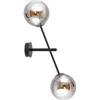 Emibig Wandlamp Linear, dimbaar, zwart, Woon-/ Eetkamer, metaal, Modern, wandlamp